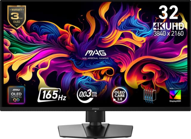 MSI MAG 322UP QD-OLED E16 32" 3840x2160 (UHD) 165Hz 0.03ms FreeSync Premium Pro Widescreen Gaming Monitor