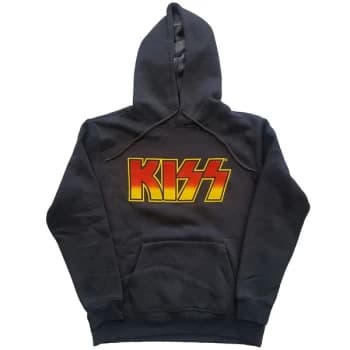KISS - Classic Logo Unisex Large Hoodie - Grey