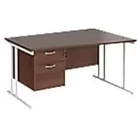 Dams International Wave Desk MC14WRP2WHW 1,400 x 725 x 800 - 990 mm