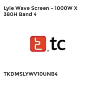 TC Group Lyle Wave Screen - 1000W x 380H Band 4
