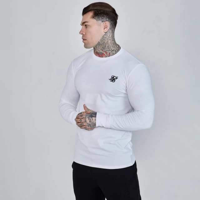 SikSilk Essentials T-Shirt Mens White male Small