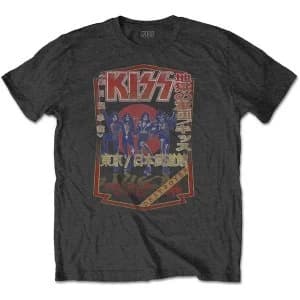 KISS - Destroyer Tour '78 Mens X-Large T-Shirt - Charcoal Grey