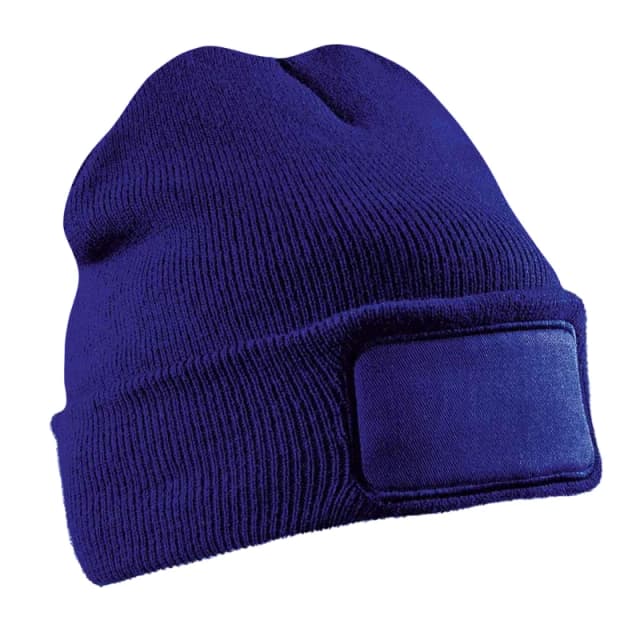 Result Result Men Printers Double Knit Beanie in Blue Blue One Size Male 5063574977104