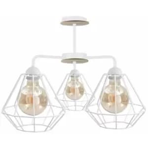 Keter Foskal Semi Flush Light White, Wood, 44cm, 3x E27