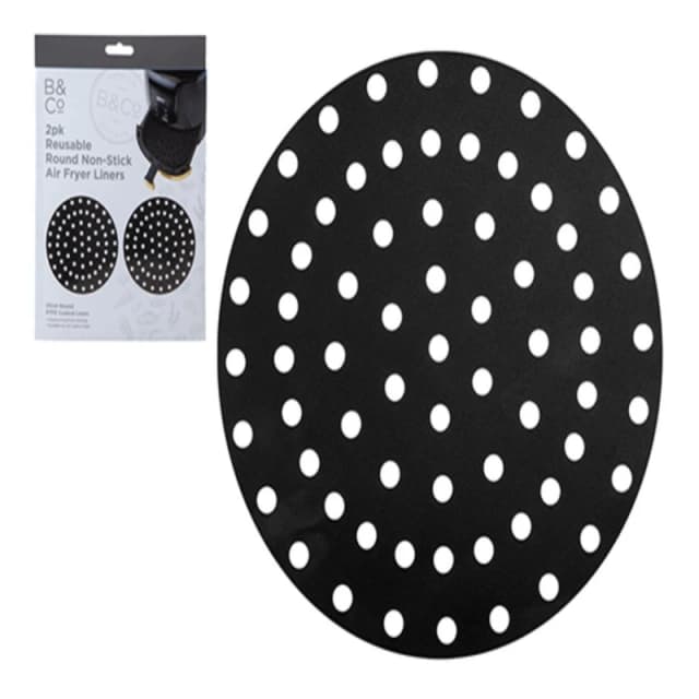 B and Co B and C 2Pk Air Fryer Liner Round unisex One Size