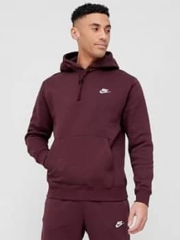 Nike Club Overhead Hoody - Burgundy