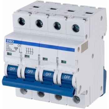 B10C4032A 32A 4Pole MCB C Curve 4 Module - IMO