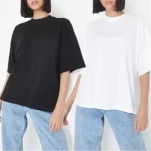 Missguided High Neck T Shirt 2 Pack - Multi