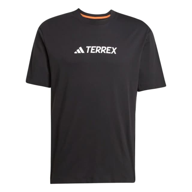 adidas Terrex Classic Logo T-Shirt Mens Short Sleeve Performance T-Shirts S Black 44371103350