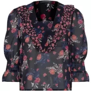 French Connection Ella Rose Recycled MiXShirt - Blue