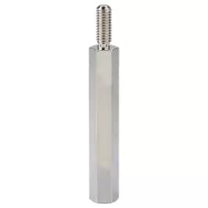 R-TECH 524415 Hex Threaded M-F Spacer Brass 5mm A/F M3 30mm - Pack...