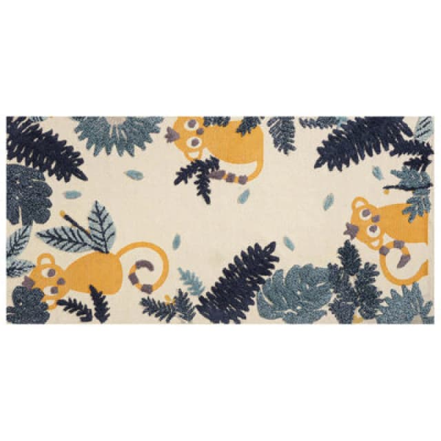 Beliani Kids Rug Naibos Multicolour 80 X 150 Cm Cotton