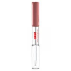 PUPA Made To Last Waterproof Lip Duo - Liquid Lip Colour and Top Coat - Natural Brown 4ml