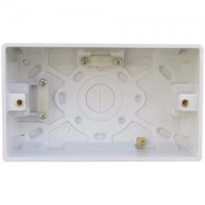 ESR 2 Gang 47mm Double Surface Pattress Box With Earth Terminal