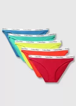 Calvin Klein Womens Pride Logo Tape Bikini Underwear 5 Pack In Pride Combo