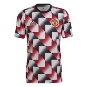 adidas Manchester United Pre Match Top 2022 2023 Adults - White