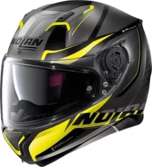 Nolan N87 Miles N-Com Helmet, grey-yellow, Size 2XL, grey-yellow, Size 2XL