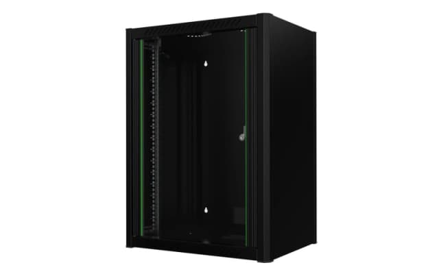 Lanview RWM16U45BL rack cabinet 16U Wall mounted rack Black