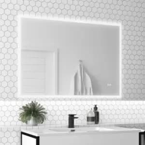 Rectangular LED Bathroom Mirror with Bluetooth & Shaver Socket 1000 x 700mm - Divine