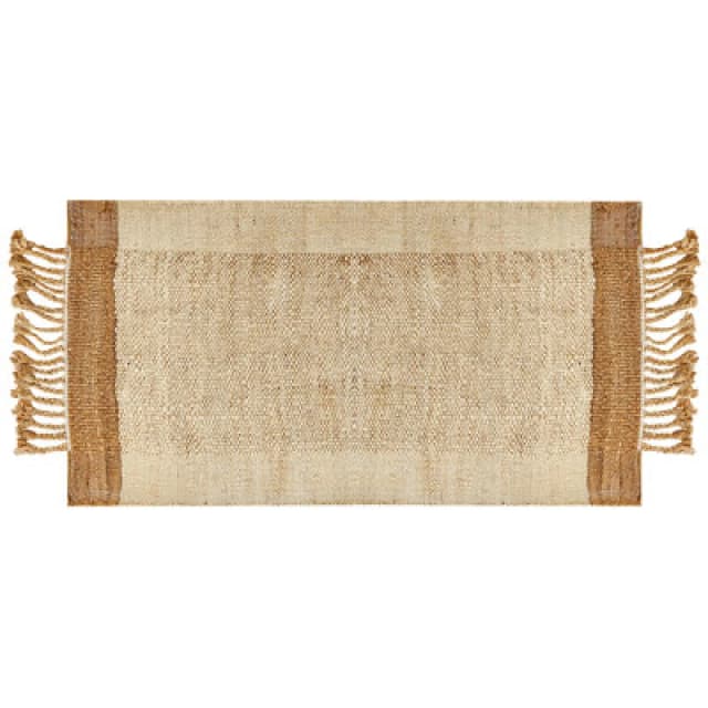 Beliani Rug Dedemli Beige 80 X 150 Cm Jute
