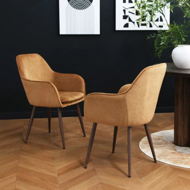 Home Garden Direct Muse - Accent Chair in Woven Yarn Fabric Upholstery in Orange Orange Unisex