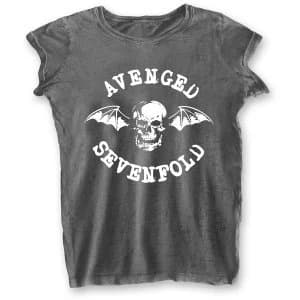 Avenged Sevenfold - Deathbat Ladies Large T-Shirt - Grey