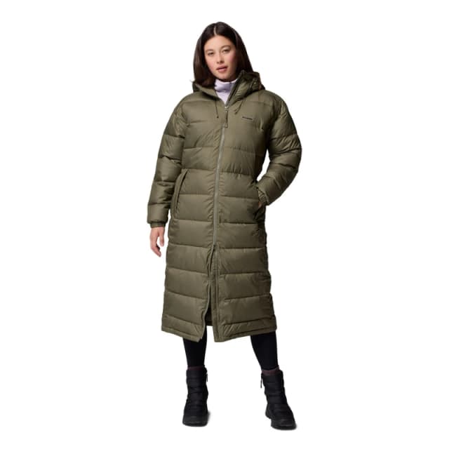 Columbia Womens Pike Lake Thermal Reflective Water Repellent Insulated Puffer Jacket Green female 10 (S)