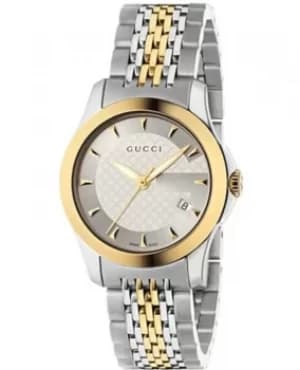 Gucci G-Timeless Silver Dial Steel Womens Watch YA126511 YA126511