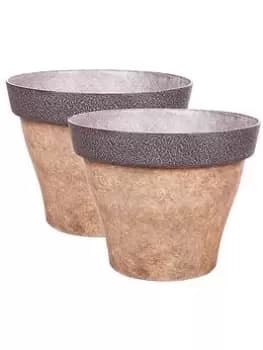 Yougarden Diablo Plastic Round Planters 2 Pack