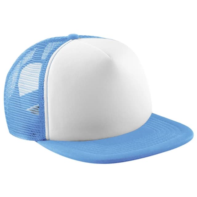 Beechfield Vintage Snapback Mesh Trucker Cap in Mid Blue Mid Blue Unisex One Size