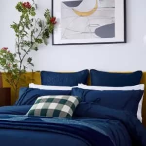 Ted Baker Magnolia Tufted Double Duvet Cover, Navy