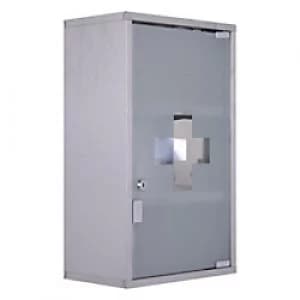 HOMCOM Medicine Cabinet Silver 580 mm x 260 mm x 370 mm