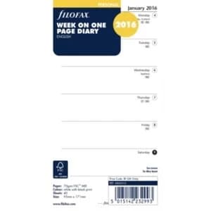Filofax Pocket Week Per Page Diary