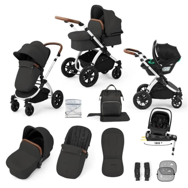 Ickle Bubba STOMP LUXE 12 PIECE TS WITH I-SIZE NIMBUS CAR SE Travel Systems one Silver / Charcoal Grey / Tan 39179684055