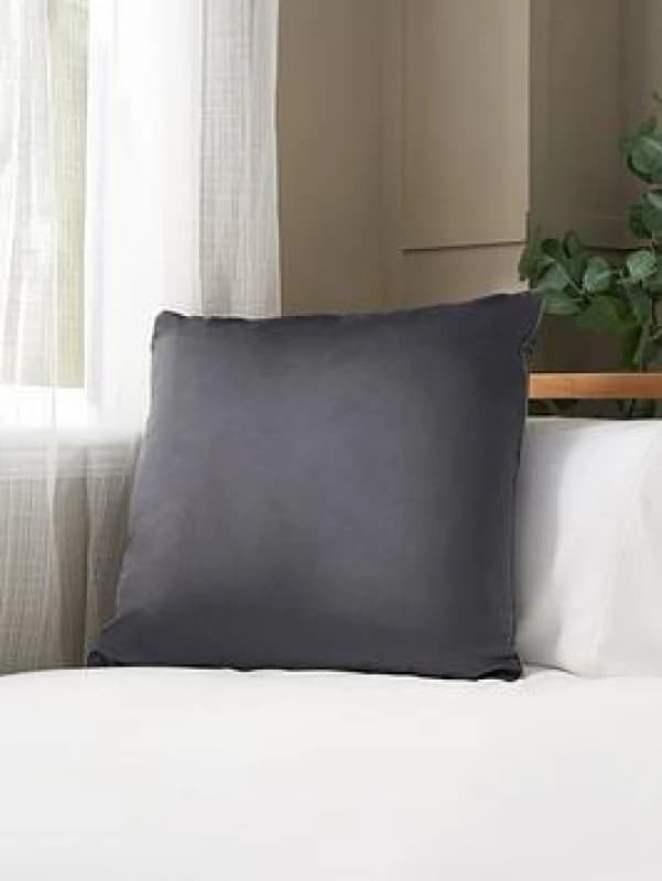 BHS Large Velour Piped Cushion in Natural Natural Unisex