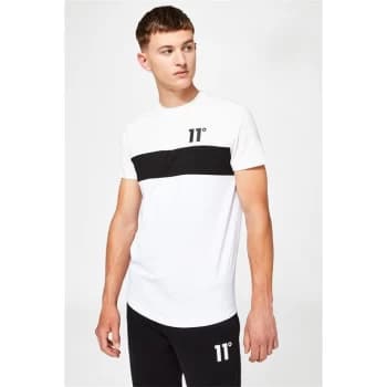 11 Degrees Triple Panel T Shirt - White