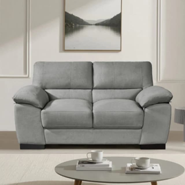 Mellette 2 Seat Fabric Sofa - Grey