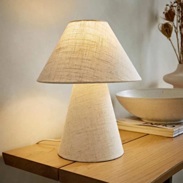 ValueLights ValueLights Gigi Natural Linen Full Fabric Tapered Lamp Shade Table Lamp Natural One Size Unisex 5016529273356