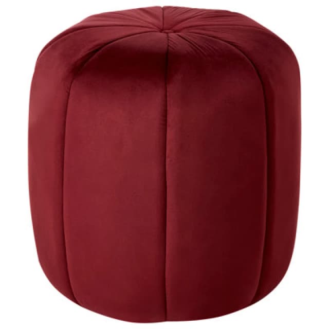 Beliani Pouffe Selby Velvet Dark Red
