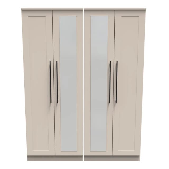 Howard Tall 4 Door 2 Centre Mirrors In Kashmir Matt (Ready Assembled)