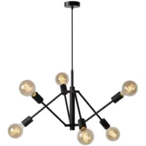 Lucide LESTER - Pendant Light - 6xE27 - Black