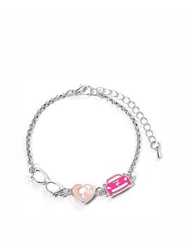 Enamelled Classic Silhouette Glasses Corvette Charm Bracelet BMCB0008