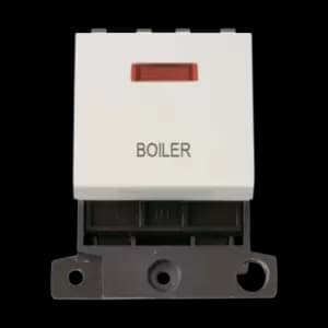 Click Scolmore MiniGrid 20A Double-Pole Ingot & Neon Boiler Switch White - MD023PW-BL