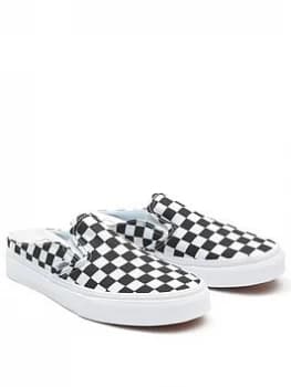 Vans UA Checkerboard Classic Slip-on Mule - Black/White, Size 6, Women