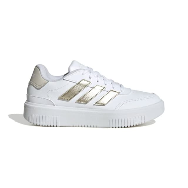Adidas SPORTSWEAR Courtblock Bold Trainers White/Gold-Coloured Women 36 (3.5);37.3 (4);38 (5);39.3 (5.5 to 6);40 (6.5);41.3 (7);42 (8)