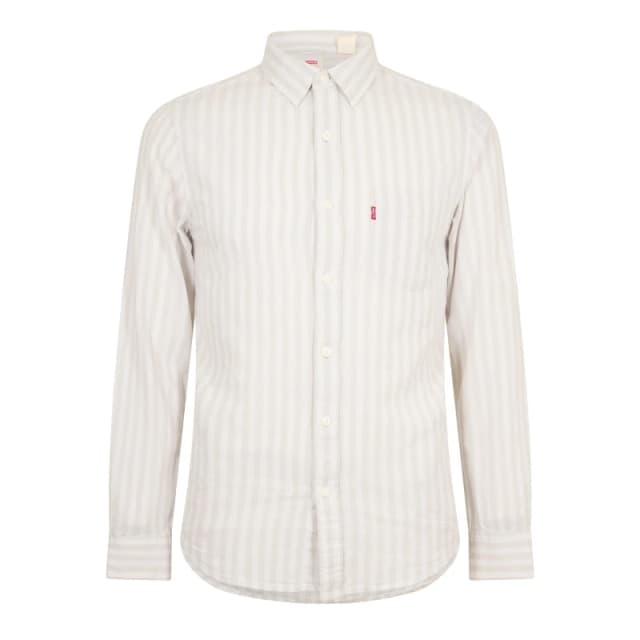 Levis Mens Classic Pocket Long Sleeve Plain Shirt Vapor Grey male S