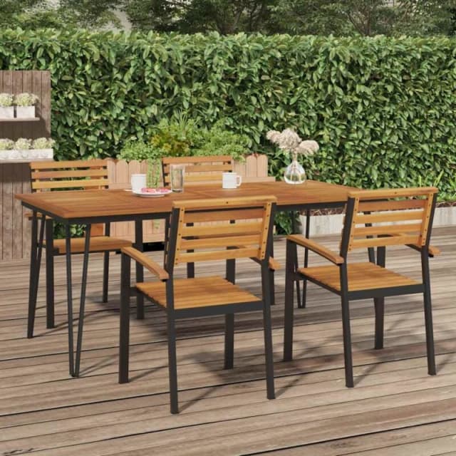 VIDAXL Garden Table with Hairpin Legs 180x90x75cm Solid Wood Acacia vidaXL 8720845741570