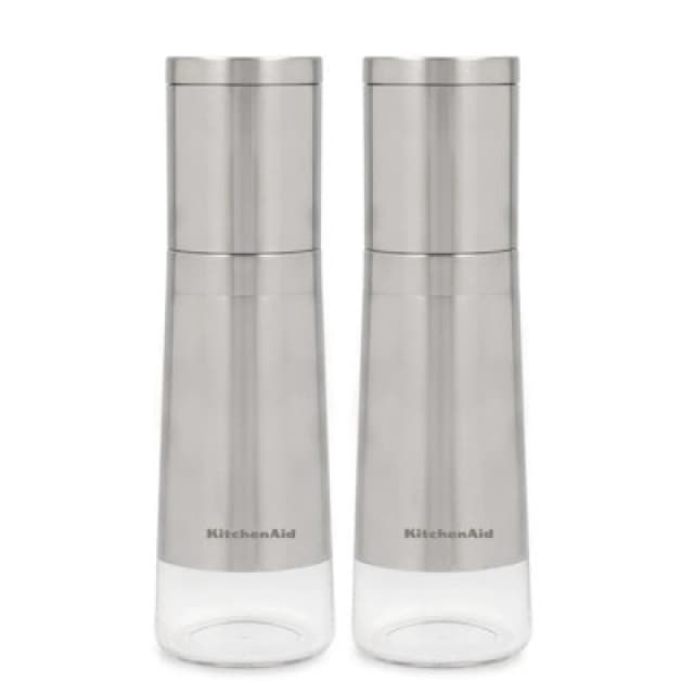 KitchenAid KitchenAid Salt and Pepper Grinders Set of 2 in Silver Silver One Size Unisex 5057982105693