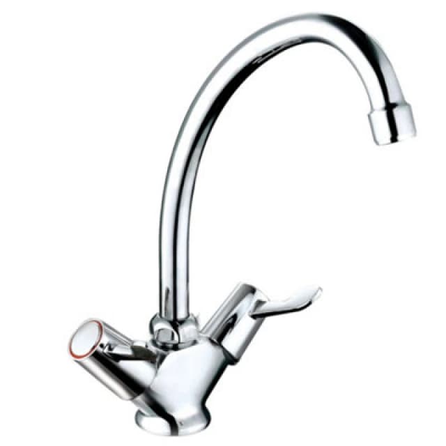 Balterley Contemporary Dual Lever Kitchen Sink Mixer Tap, White