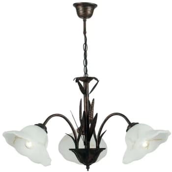 Fan Europe Lighting - Fan Europe BYRON 3 Light Multi Arm Pendant Ceiling Light Rust 64x50cm